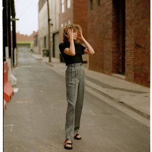 NWT Caves Collect Yu Linen Striped Pants